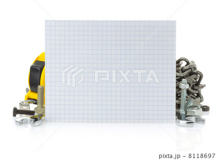 notebook and tools on white notebook and tools on white 8118697