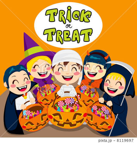 Trick Or Treat Kidsのイラスト素材