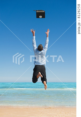 businessman  on the beach 8126258