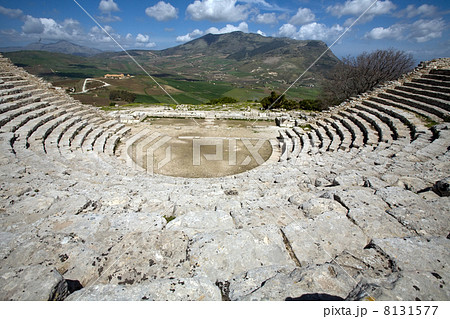 ancient Greek theatre, Segesta village, Sicily, Italy ancient Greek theatre, Segesta village, Sicily, Italy 8131577