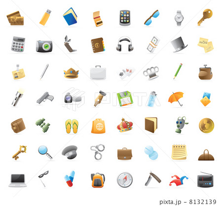 Icons for personal belongings 8132139