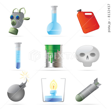 Icons for dangerous chemistry 8132437
