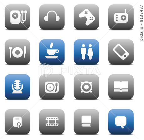 Matt buttons for music and leisure 8132487