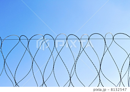 barbed wire against the sky 8132547