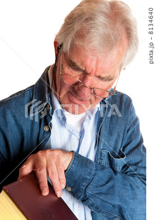 portrait of a reading elderly man portrait of a reading elderly man 8134640