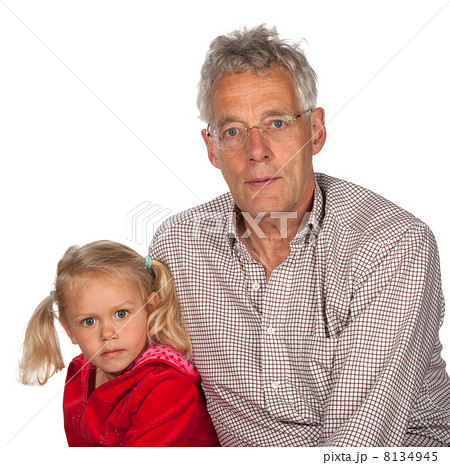 Grandfather with his grandchild 8134945