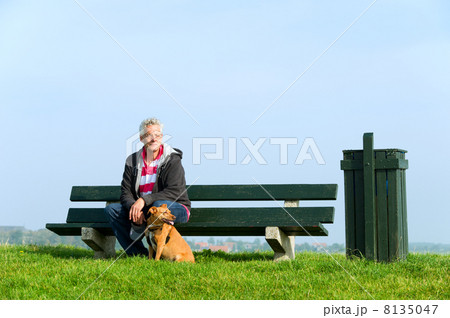 Man with dog 8135047