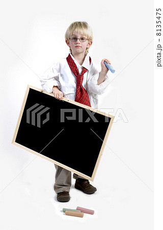 kid with blackboard 8135475