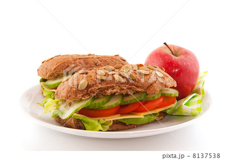 Brown wholemeal bread roll Brown wholemeal bread roll 8137538