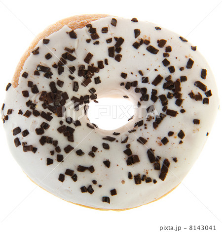 White donut with chocolate 8143041