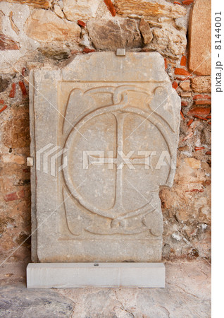 Part of ruin at the Greek Mystras 8144001