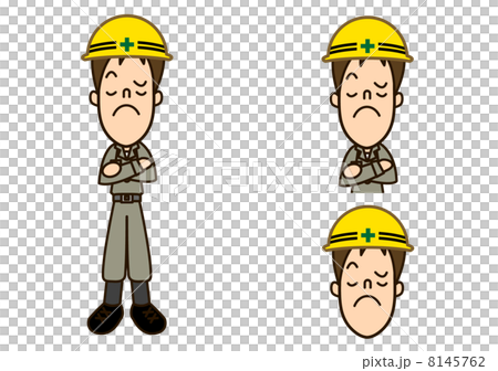 作業服の男性_ポーズ5 8145762