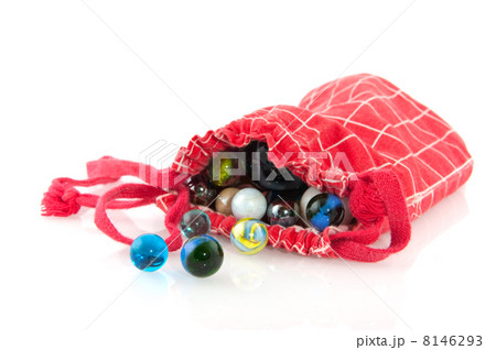 Red bag with marbles 8146293