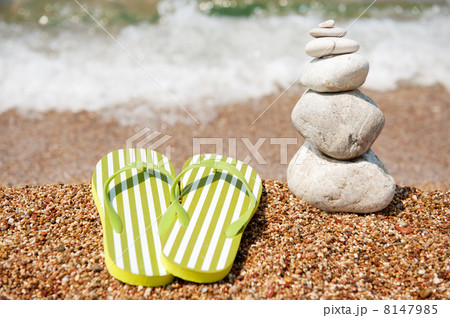 Flip flops at the beach 8147985
