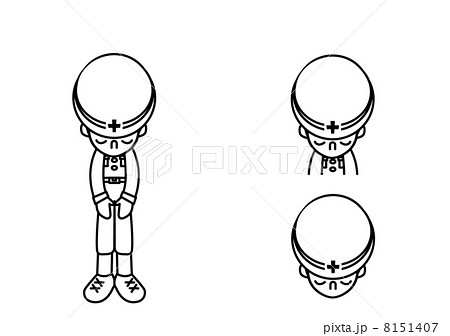 作業服の男性_ポーズ9線画 作業服の男性_ポーズ9線画 8151407