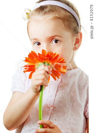 Pretty little girl with flower Pretty little girl with flower 8152079