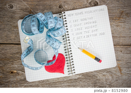 Resolutions written on a notepad Resolutions written on a notepad 8152980