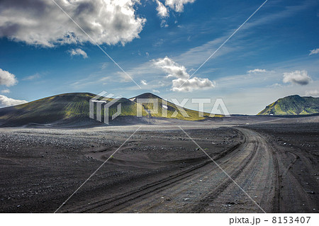 Scenic highland area of Landmannalaugar, Iceland 8153407