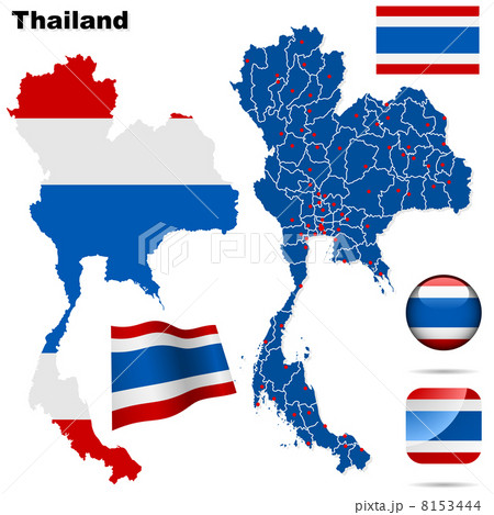 Thailand vector set. Thailand vector set. 8153444