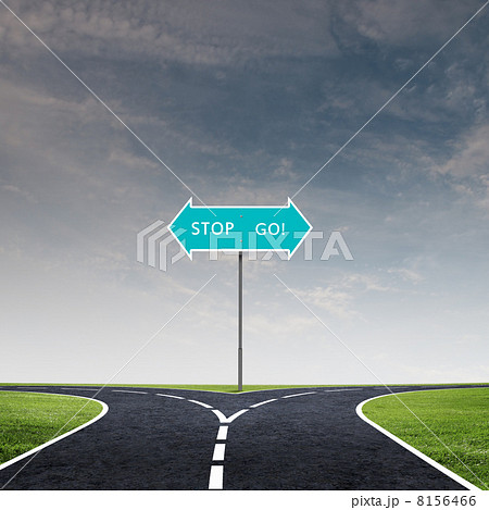 Cross road with sign 8156466