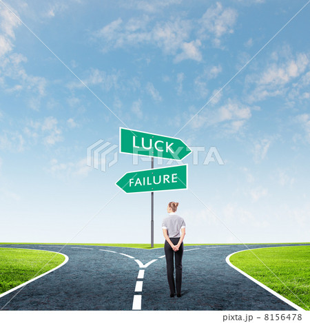 Woman at crossroads Woman at crossroads 8156478