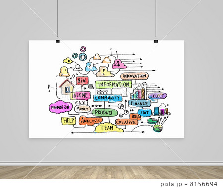 White banner with plan White banner with plan 8156694