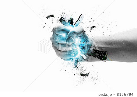 Hand squeezing keyboard 8156794