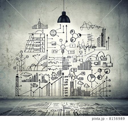 Business sketch on wall Business sketch on wall 8156989