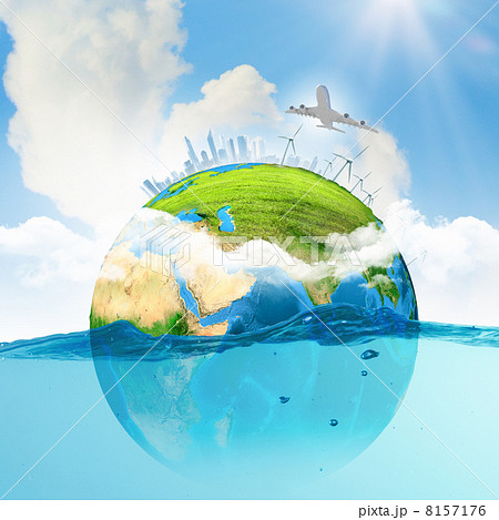 Earth planet in water 8157176