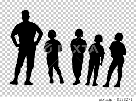 人物　シルエット　野球 8158271