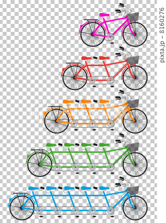 tandem bicycle set, vector illustration, design elements 8160276