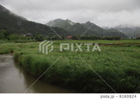 雨に煙る丹波の山並み 8160824
