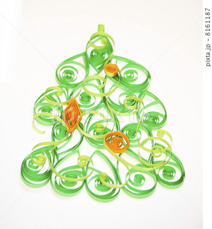 Handmade Christmas tree cut out from paper 8161187