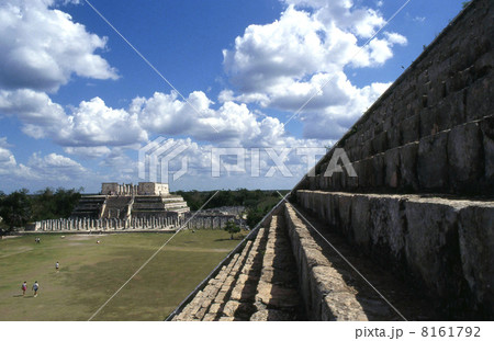 Temple of the Warriors  from Kukulcan pyramid Chichen Itza  8161792
