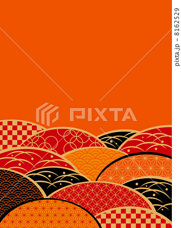 和柄 日本 オレンジのイラスト素材