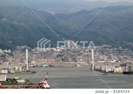 東神戸大橋を空撮の写真素材