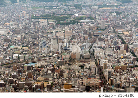 岡山駅東口を空撮 8164380