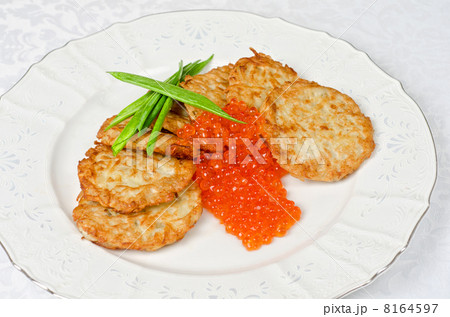 pancakes with red caviar pancakes with red caviar 8164597