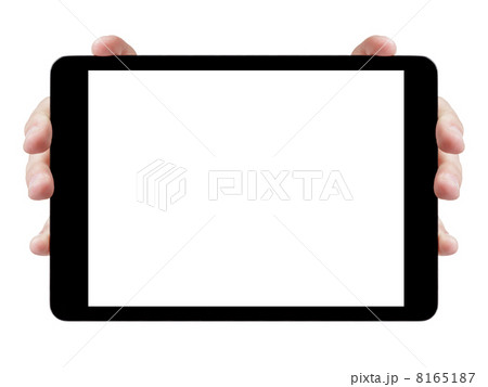 female teen hands showing generic tablet 8165187
