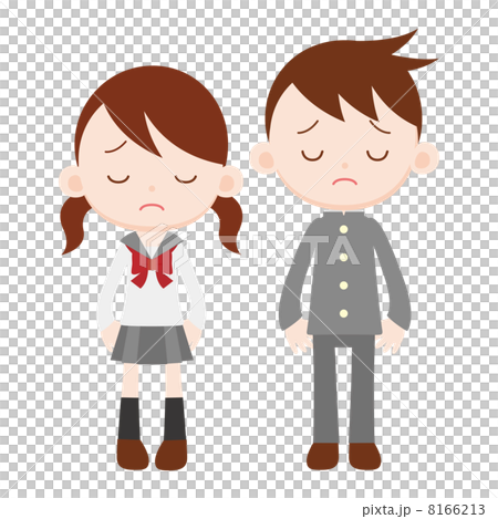 A man and a girl in uniform wear down A man and a girl in uniform wear down 8166213