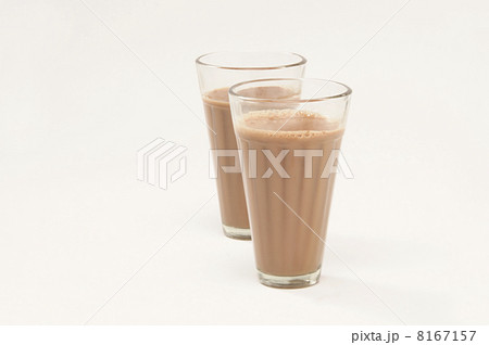 Two glasses of chai isolated over white background Two glasses of chai isolated over white background 8167157