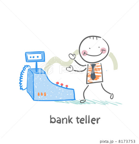 bank teller with the apparatus 8173753
