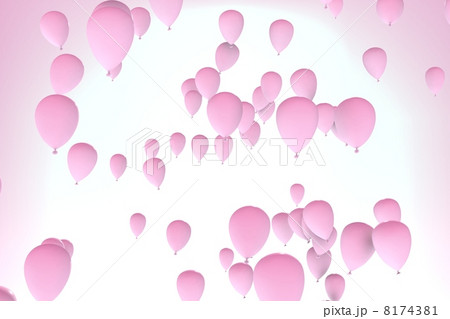 風船 ピンクのイラスト素材