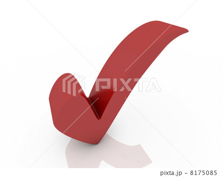 Perfect 3d checkmark isolated on white 8175085