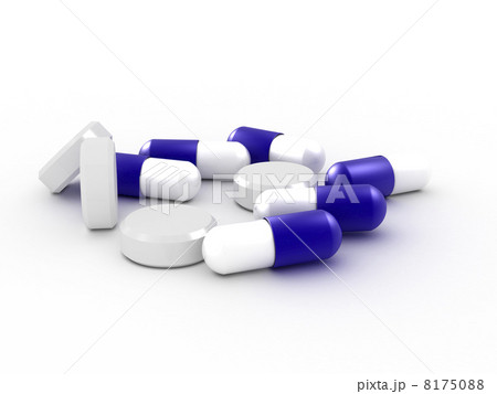 some pills and tablets - illustration 8175088