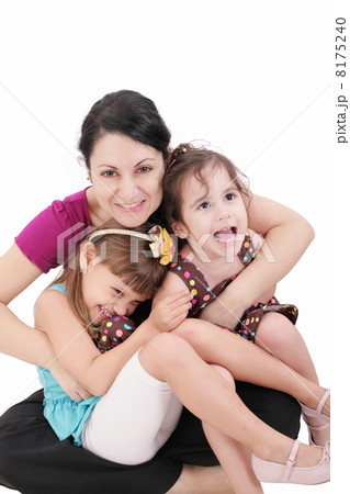 Happy mother with two kids Happy mother with two kids 8175240
