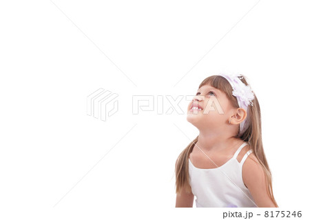 Portrait of a beautiful girl, isolated on white 8175246