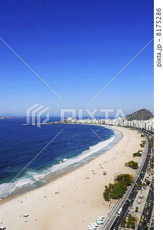 コパカバーナ海岸 Praia De Copacabanaの写真素材