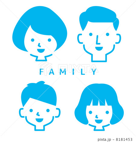 家族の顔 のイラスト素材