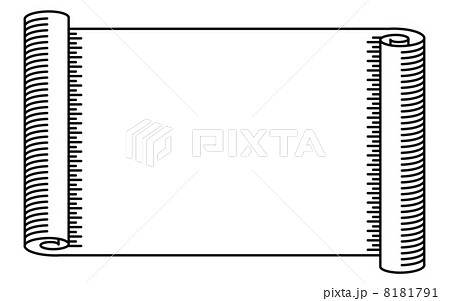 巻物コピースペースのイラスト素材 8181791 Pixta